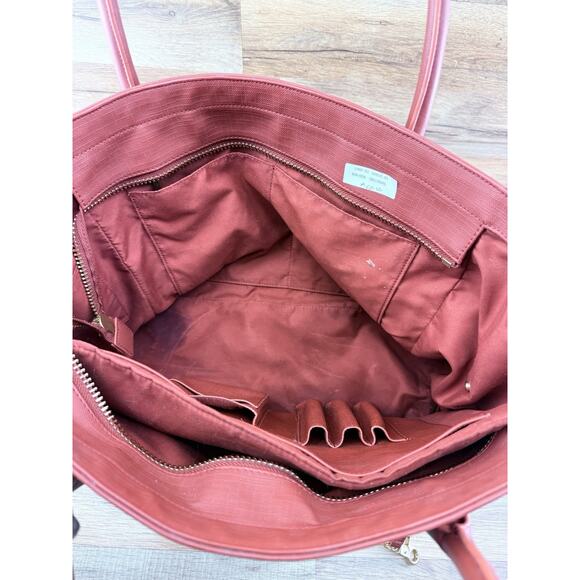 DAGNE DOVER Red Leather SIGNATURE LEGEND TOTE - Picture 9 of 11